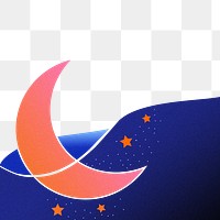 Moon border png sticker, transparent background