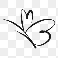 Butterfly png sticker, cute doodle on transparent background