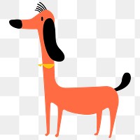 Png dog cute transparent flat animal design element