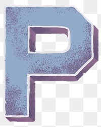 Vintage varsity P png letter font