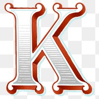 Letter K antique alphabet png | Premium PNG Sticker - rawpixel