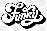 Black and white funky bold stylized font design element