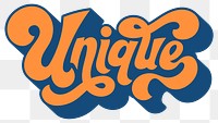 Orange unique funky style typography design element