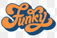 Orange funky typography design element