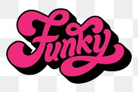 Pink funky bold stylized font design element