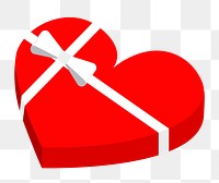 Happy Valentine&rsquo;s Day red png heart chocolate box