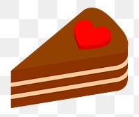 Valentine’s day gift png chocolate cake design element