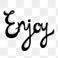 Handwritten enjoy png calligraphy sticker