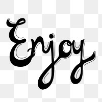 Handwritten enjoy png calligraphy sticker