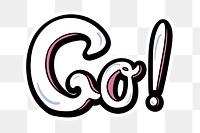Png go! typography word sticker