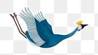 Png japanese crane bird sticker cartoon illustration