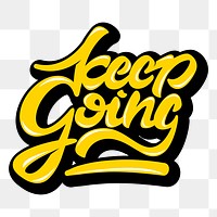 Png keep going handwritten sticker