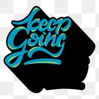 Png keep going handwritten sticker