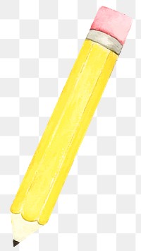 Hand drawn yellow pencil design element