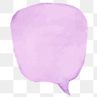 Hand drawn purple speech bubble design element