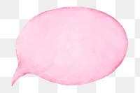 Hand drawn pink speech bubble design element