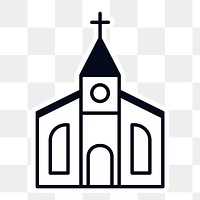Church place of worship sticker design element