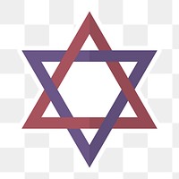 Star of David Jewish symbol sticker