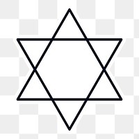 Star of David Jewish symbol sticker