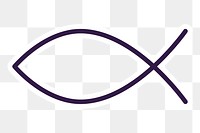 Christian ichthys fish symbol sticker