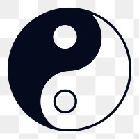 The Yin and Yang symbol design element