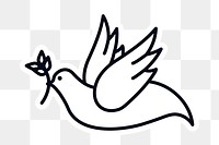 Christian dove of peace symbol sticker
