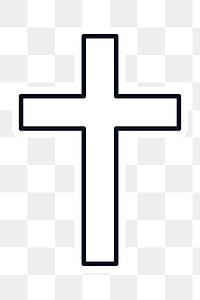 The Christian cross sticker design element