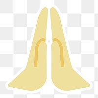 Praying hands symbol sticker