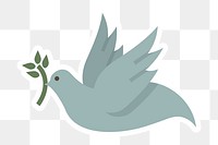 Christian dove of peace symbol sticker