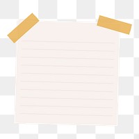 Pink lined notepaper journal sticker design element