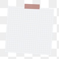 White grid notepaper journal sticker design element