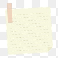 Beige lined notepaper journal sticker design element
