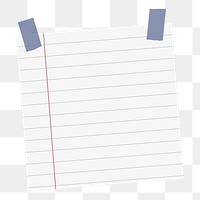 Gray lined notepaper journal sticker design element