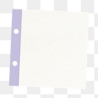 Beige hole punched notepaper journal sticker design element