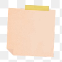 Orange notepaper journal sticker design element