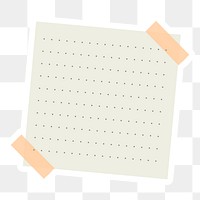 Beige dotted notepaper journal sticker design element