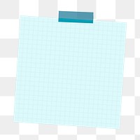 Light blue grid notepaper sticker design element