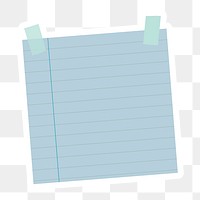 Bluish gray lined notepaper sticker design element