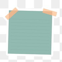 Green lined notepaper journal sticker | Premium PNG Sticker - rawpixel