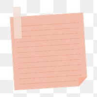 Salmon pink dotted notepaper journal sticker design element
