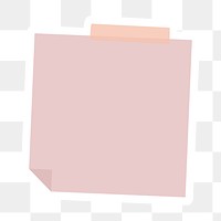 Pastel pink notepaper journal sticker design element