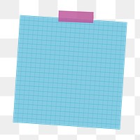 Cerulean blue grid notepaper sticker design element