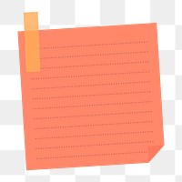 Orange dotted notepaper journal sticker design element