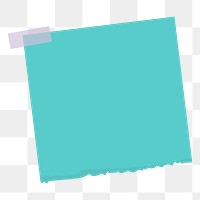 Turquoise notepaper journal sticker design element