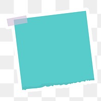 Turquoise notepaper journal sticker design element