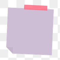 Pastel purple notepaper journal sticker design element