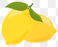 Png colorful lemon vegetable cartoon sticker