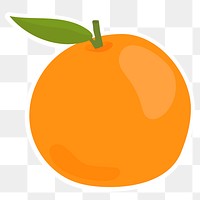 Png pastel orange fruit sticker cartoon clipart
