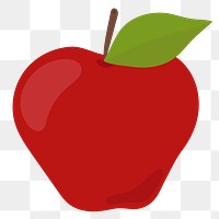 Png red apple food sticker clipart