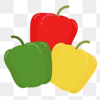 Png colorful bell pepper food sticker clipart